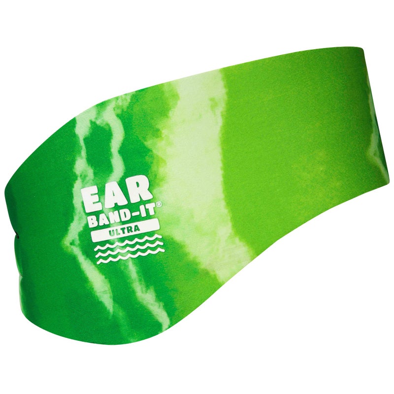 إير باند-إت عصابة رأس Earvolution Ear Band-It Ultra للسباحة للأطفال والكبار - تم اختراعها من قبل طبيب الأنف والأذن والحنجرة - نيوبرين مضاد للانزلاق للحماية - تباع لعبة Putty Buddies بشكل منفصل - صبغة صغيرة باللون الأخضر - Image 1